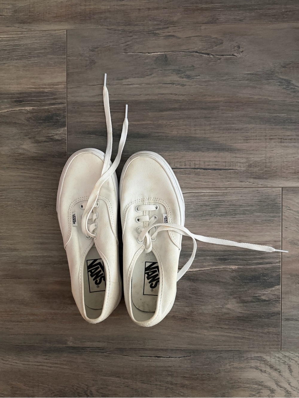 Vans White Low-Top Canvas Sneakers